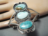 Danny Smith Navajo Royston Turquoise Sterling Silver Bracelet Native American-Nativo Arts