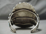 Colossal Vintage Native American Navajo Teardrop Turquoise Sterling Silver Bracelet-Nativo Arts