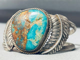 Museum Vintage Native American Navajo Blue Royston Turquoise Sterling Silver Bracelet-Nativo Arts