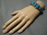 Incredible Vintage Navajo Turquoise Sterling Silver Native American Bracelet-Nativo Arts