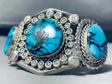 The Best Phil Long Vintage Native American Navajo Turquoise Sterling Silver Bracelet Old-Nativo Arts