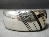 Authentic Vintage Native American Navajo Thomas Singer Sterling Silver Bracelet-Nativo Arts