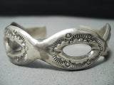 Marvelous Viintage Native American Navajo Sterling Silver Bracelet Signed-Nativo Arts
