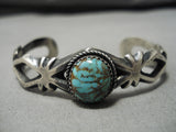 Rare Vintage Native American Navajo Royston Turquoise Sterling Silver Bracelet-Nativo Arts