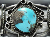 Marvelous Vintage Native American Navajo Bisbee Turquoise Sterling Silver Bracelet-Nativo Arts