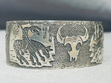 Advanced Silver Work Native American Navajo Sterling Bracelet Cuff-Nativo Arts