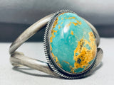 Eyecatching Vintage Native American Navajo Royston Turquoise Dome Sterling Silver Bracelet-Nativo Arts
