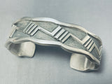 Heavy 90 Gram Vintage Native American Navajo Sterling Silver Thick Bracelet Cuff-Nativo Arts