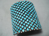One Of The Most Intricate Native American Navajo Turquoise Sterling Silver Bracelet-Nativo Arts