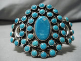 Important Vintage Native American Navajo Dean Brown Turquoise Sterling Silver Bracelet-Nativo Arts