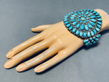Traditional Vintage Native American Navajo Turquoise Authentic Sterling Silver Bracelet-Nativo Arts