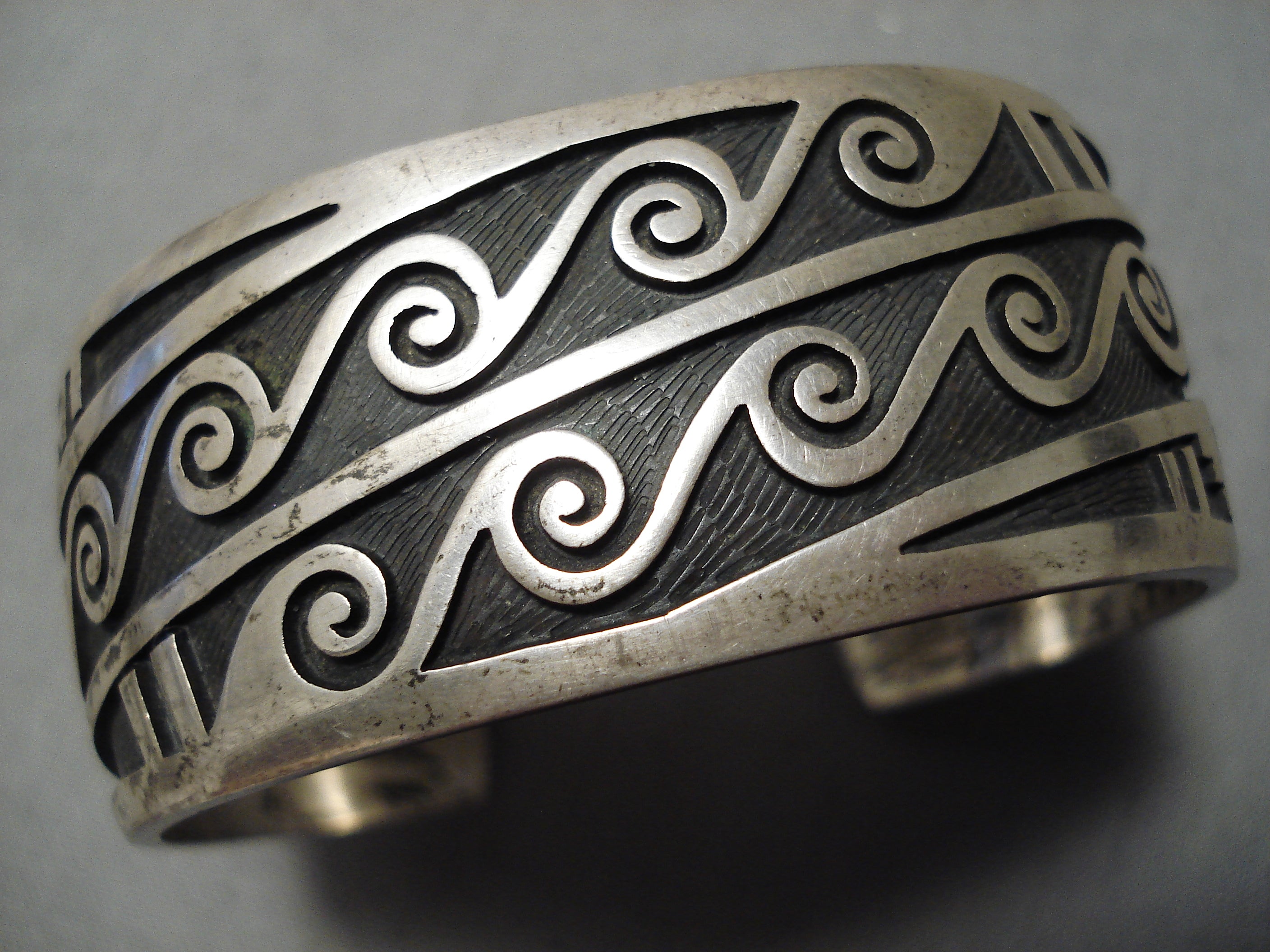 HOPI RECTANGULAR WAVE BRACELET ホピ SILVER | nate-hospital.com