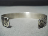 World Of Crosses Native American Zuni Ange Chavez Sterling Silver Bracelet-Nativo Arts
