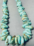144 Grams Vintage Santo Domingo Royston Turquoise Chunk Huge Necklace-Nativo Arts