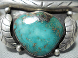 Tremendous Vintage Native American Navajo Royston Turquoise Sterling Silver Bracelet Old-Nativo Arts