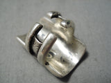 Wonderful Vintage Navajo Sterling Silver Cross Ring Native American-Nativo Arts