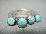 Advanced Workmanship Vintage Native American Navajo Careico Lake Turquoise Sterling Silver Ring-Nativo Arts