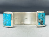 Fascinating Native American Navajo Blue Diamond Turquoise Sterling Silver Bracelet-Nativo Arts
