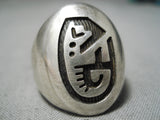 Tommy Sam Vintage Navajo Sterling Silver Overlay Ring Native American-Nativo Arts