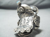 Tim Yazzie Navajo Sleeping Beauty Sterling Silver Saddle Ring Native American-Nativo Arts