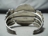Authentic Vintage Native American Navajo Larry Moses Turquoise Sterling Silver Bracelet-Nativo Arts