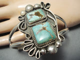 Ray Nez Navajo Royston Turquoise Sterling Silver Bracelet Native American-Nativo Arts