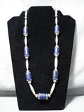 Native American Unique Purple Bead Vintage Sterling Silver Necklace-Nativo Arts