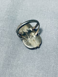 Important Will Singer Vintage Native American Navajo Turquoise Sterling Silver Leaf Ring-Nativo Arts