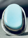 Native American Huge Authentic Tommy Jackson Turquoise Sterling Silver Ring-Nativo Arts