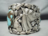 200 Gram Horse Native American #8 Turquoise Sterling Silver Bracelet-Nativo Arts