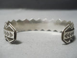 Authentic Vintage Native American Navajo Sterling Silver Real Gold Bracelet-Nativo Arts