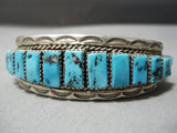 Museum Stepping Stone Vintage Native American Navajo Turquoise Sterling Silver Bracelet Old-Nativo Arts