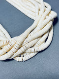 Authentic Santo Domingo White Shell Heishi Hand Woven Native American Necklace-Nativo Arts
