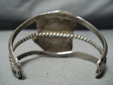 Rare Slithering Snake Vintage Native American Navajo Royston Turquoise Sterling Silver Bracelet-Nativo Arts