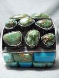 One Of The Best Ever Vintage Native American Navajo Damale Turquoise Sterling Silver Bracelet-Nativo Arts