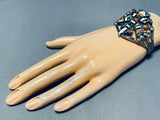 One Of The Best Vintage Native American Zuni Turquoise Knifewing Sterling Silver Bracelet-Nativo Arts