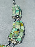 One Of The Best Vintage Southwest Green Turquoise Sterling Silver Necklace-Nativo Arts