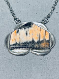 Very Rare Petrified Wood Vintage Native American Navajo Sterling Silver Necklace-Nativo Arts