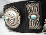 Largest Vintage Native American Navajo Turquoise Sterling Silver Concho Belt This Year-Nativo Arts