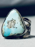 Native American Awesome San Felipe Signed 8 Turquoise Sterling Silver Ring-Nativo Arts