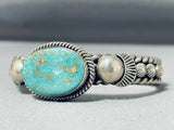 Important Artie Yellowhorse Vintage Native American Navajo Turquoise Sterling Silver Bracelet-Nativo Arts