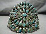 Incredible Vintage Native American Navajo Royston Turquoise Sterling Silver Cluster Earrings-Nativo Arts