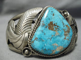 Opulent Vintage Native American Navajo Rare Early Deposit Turquoise Sterling Silver Bracelet-Nativo Arts