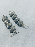 Marvelous Native American Navajo Sterling Silver Dangle Earrings-Nativo Arts