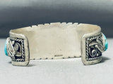 Incredible Vintage Native American Navajo 8 Kingman Turquoise Sterling Silver Bracelet-Nativo Arts