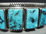 Important Vintage Native American Navajo Guild Turquoise Sterling Silver Bracelet-Nativo Arts