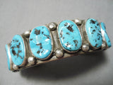 Impressive Vintage Native American Navajo Sleeping Beauty Turquoise Sterling Silver Bracelet Old-Nativo Arts