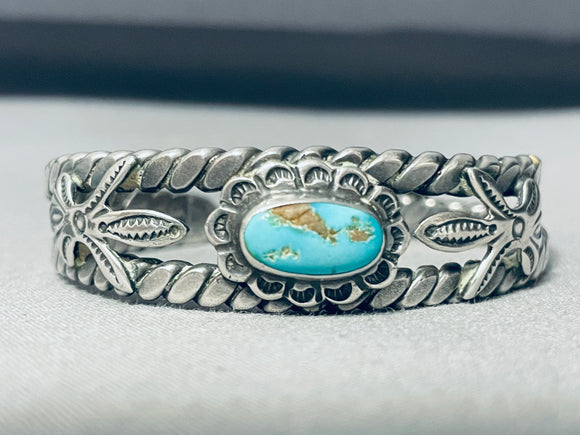 Native American Turquoise Bracelet Sterling Silver Not Carico Lake Navajo  Old St | eBay