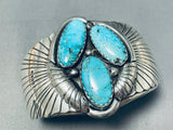 Native American Amazing Vintage Santo Domingo Turquoise Sterling Silver Bracelet Signed-Nativo Arts