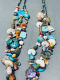 One Of The Most Unique Native American Zuni Turquoise Jacla Necklace- 249 Grams!-Nativo Arts
